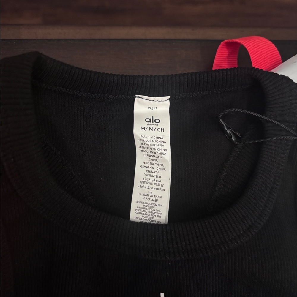 New ALO Yoga Aspire Tank Black High-Neck Racerback Sports Bra - Picture 4 of 7